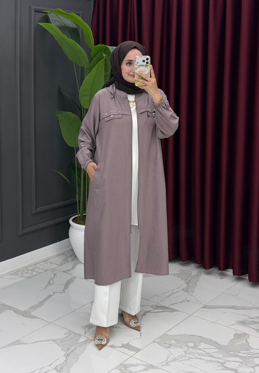 قميص طويل بقصة عملية H-1844