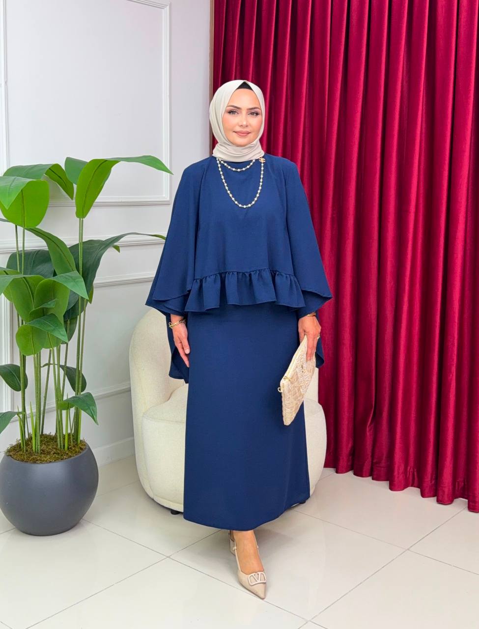 طقم تنورة وتونك L-3815