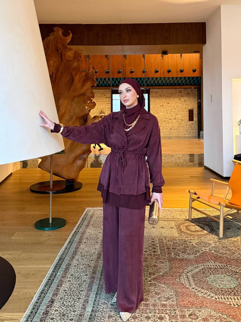 سوت بتفاصيل وقماش مميز K-6554