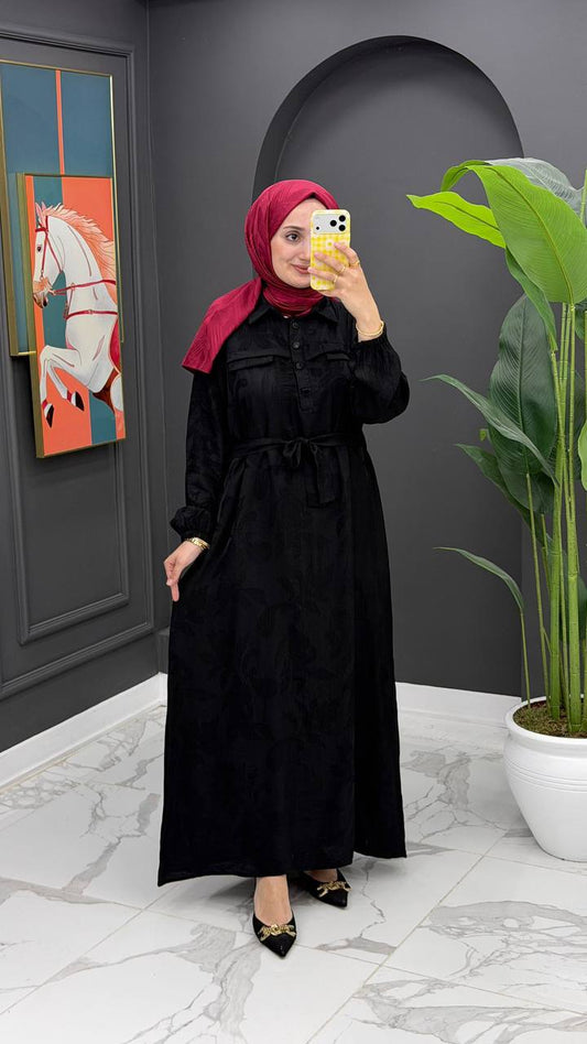فستان عصري بلمسات انيقه H-1777