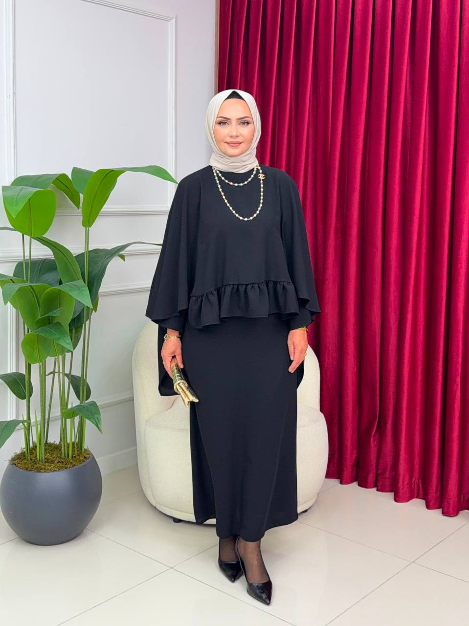 طقم تنورة وتونك L-3815