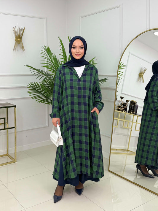 قميص بتصميم أنيق ونقشة كاروهات جذابة L-1056